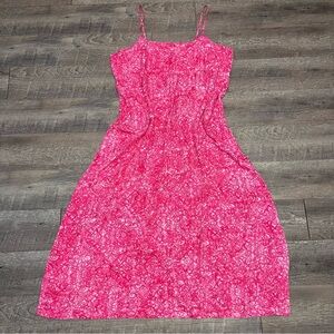 Bluey Ginger Pink Hawaiian Floral Maxi Dress